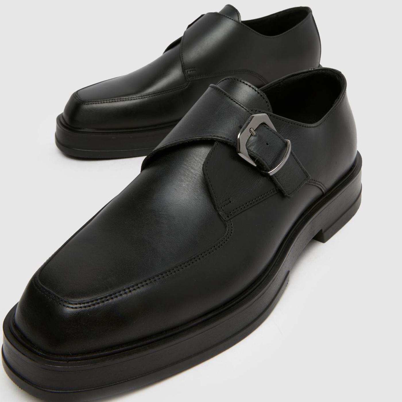 Rocco Leather Monk in Black