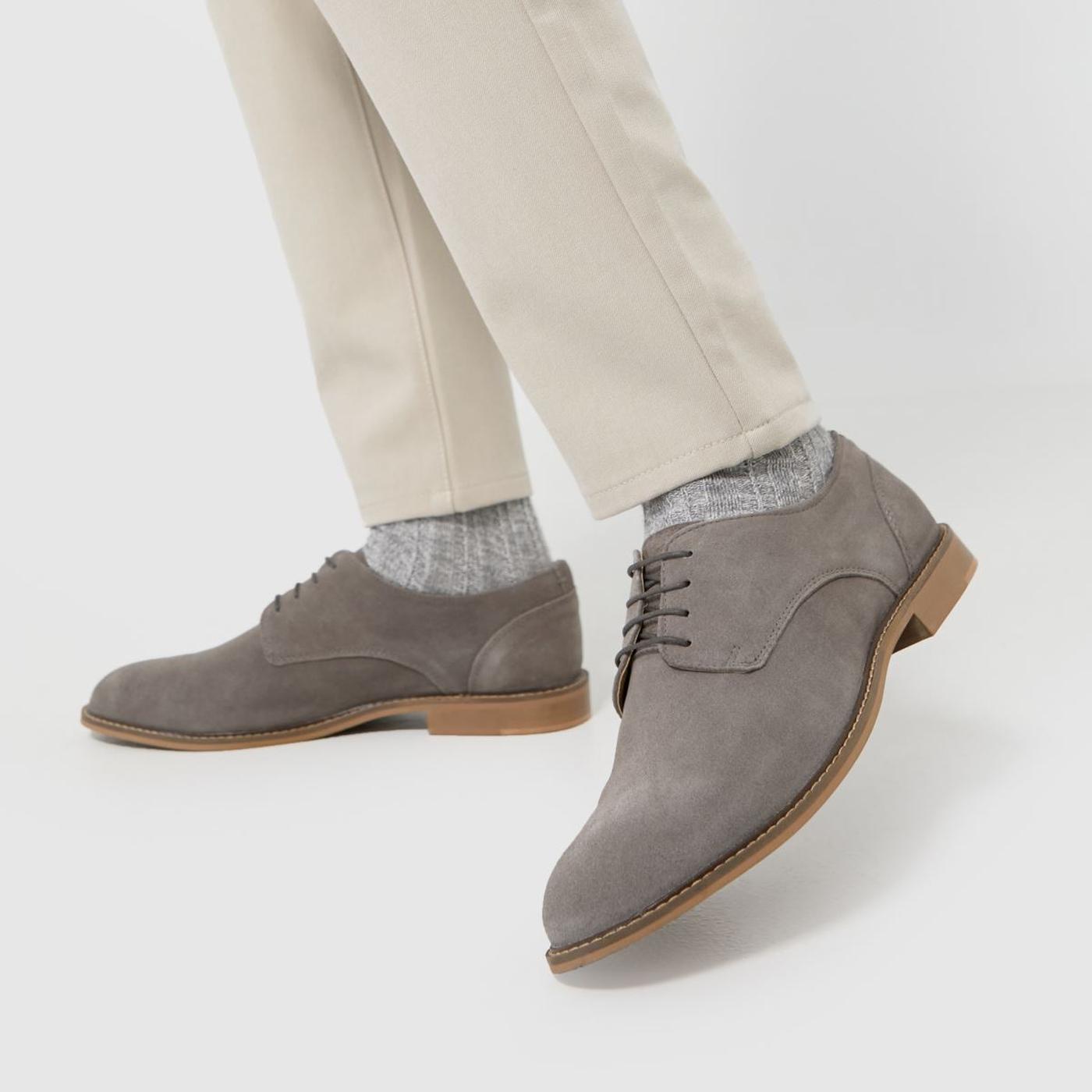 Ruben Suede Derby in Grey