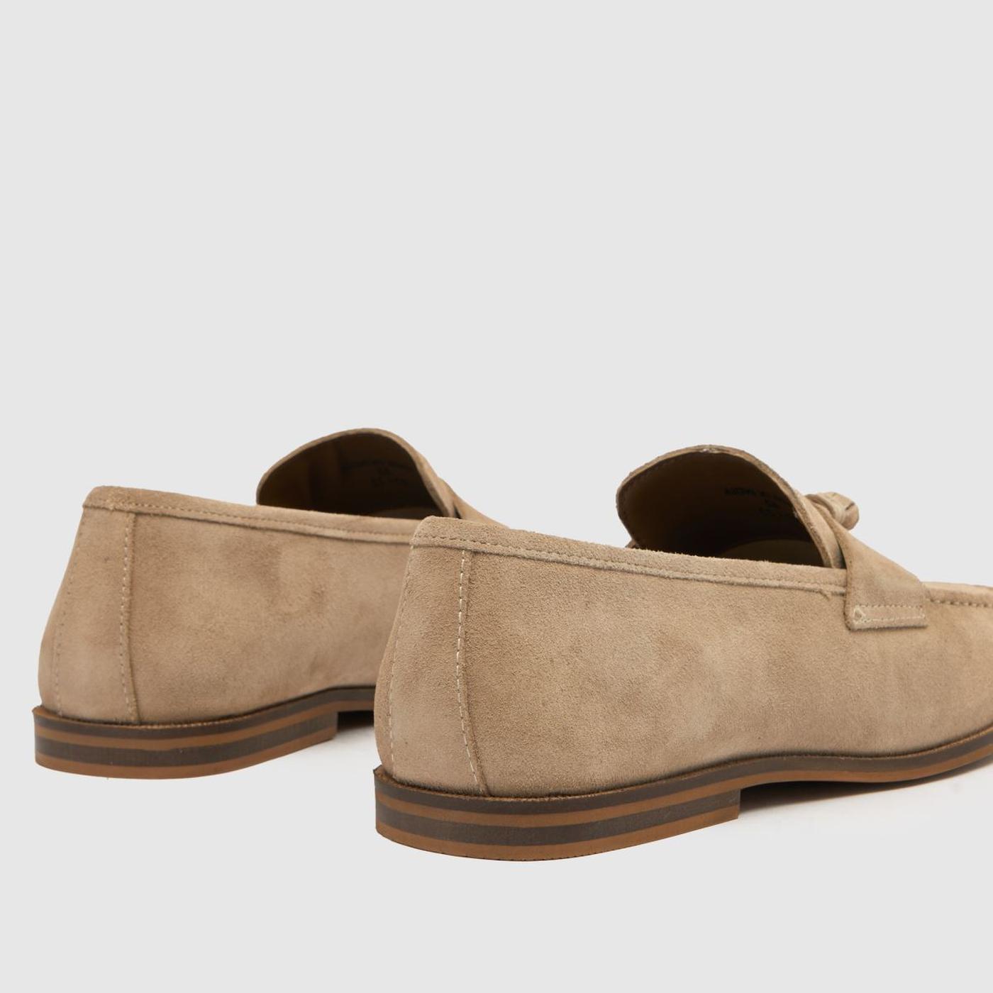 Rich Square Toe Loafer in Stone