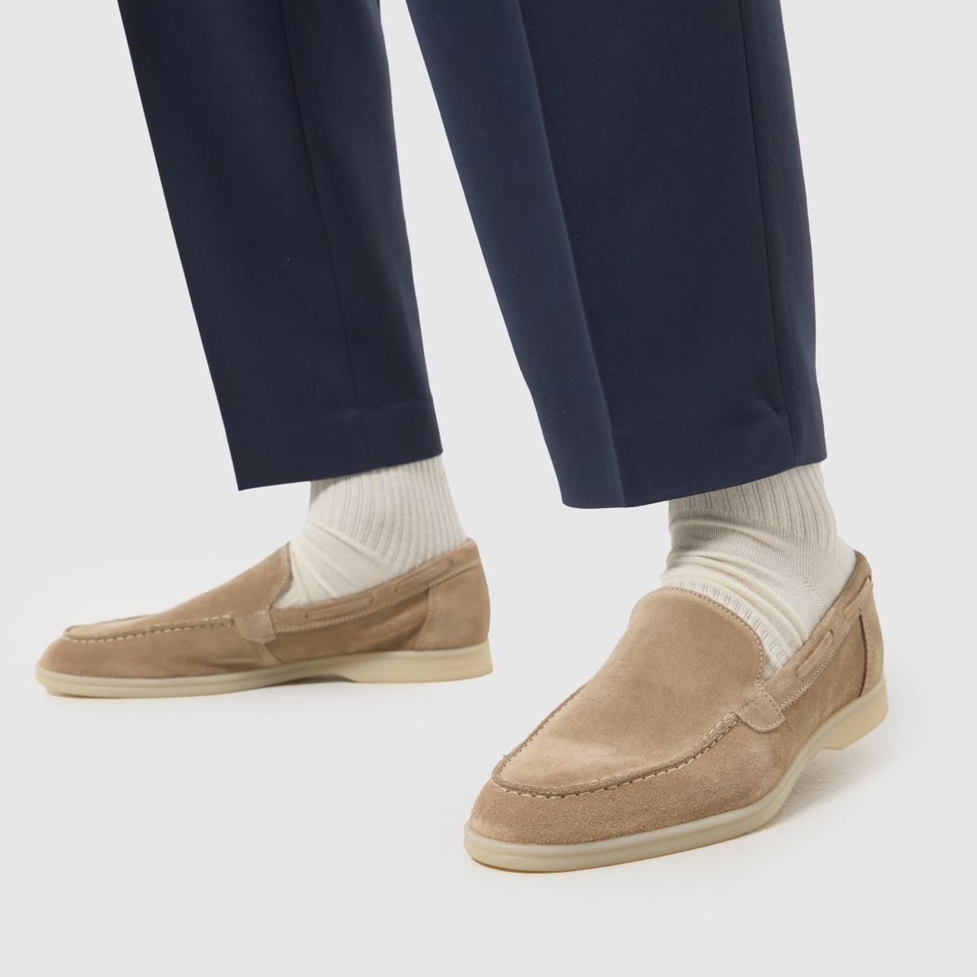 Philip Suede Loafer in Stone