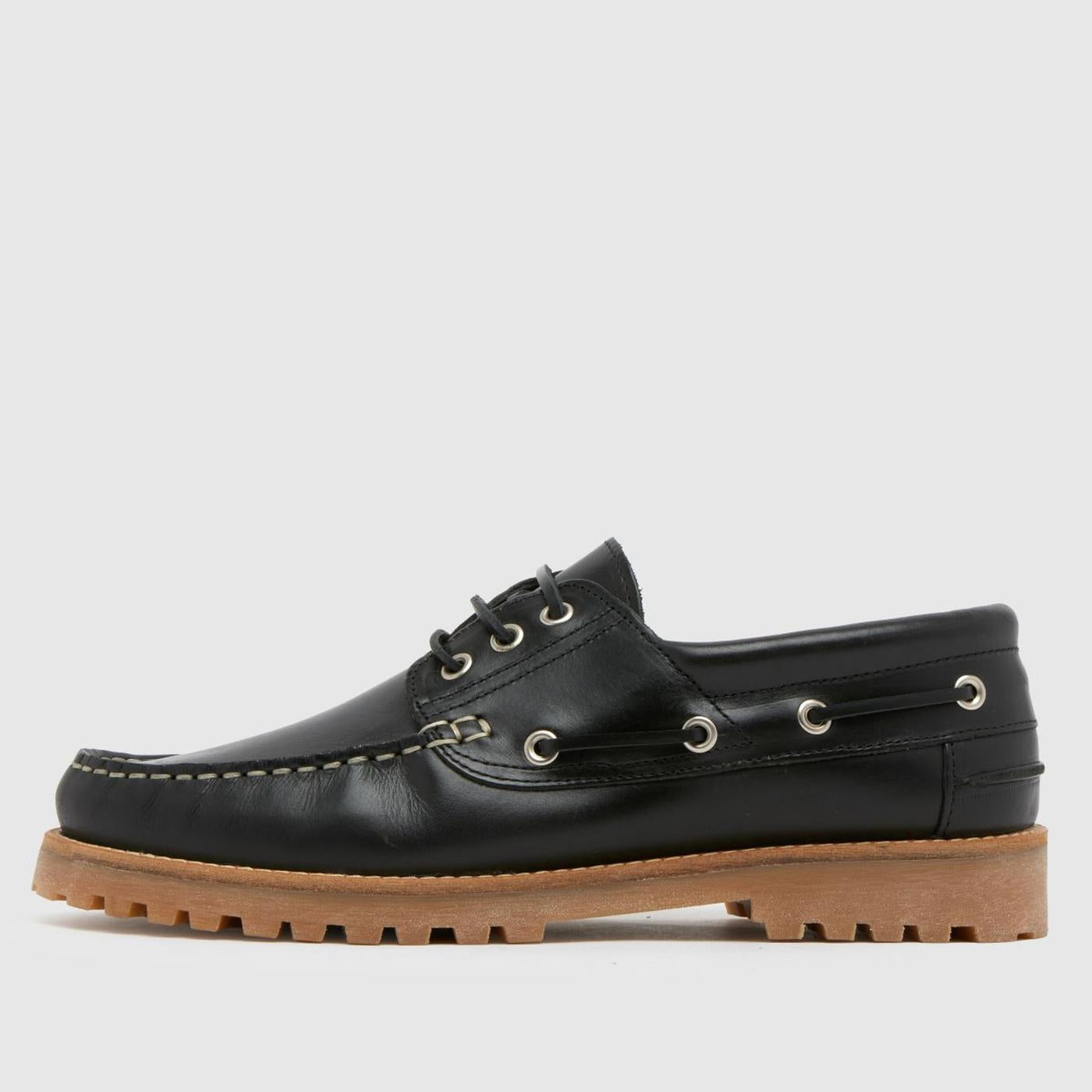 Princeton Leather Boat in Black