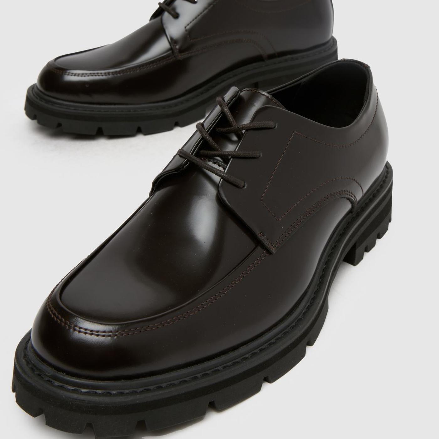 Pascal Leather Lace Up in Dark Brown
