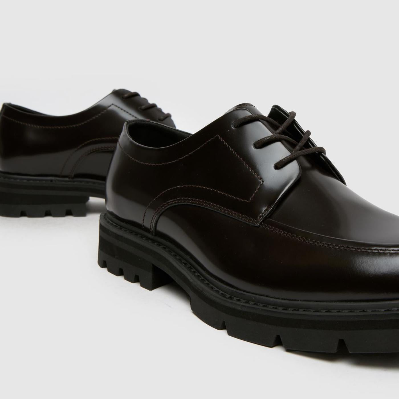 Pascal Leather Lace Up in Dark Brown