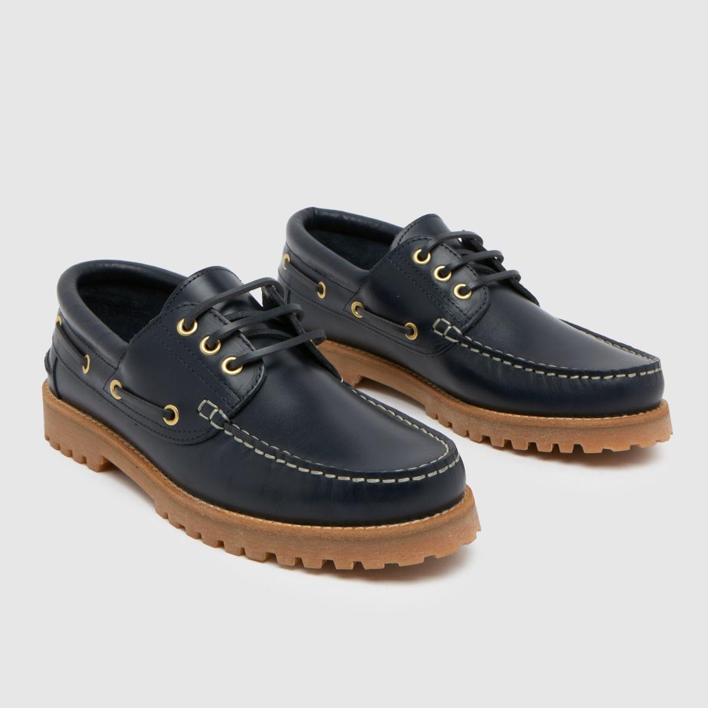 Princeton Leather Boat in Navy