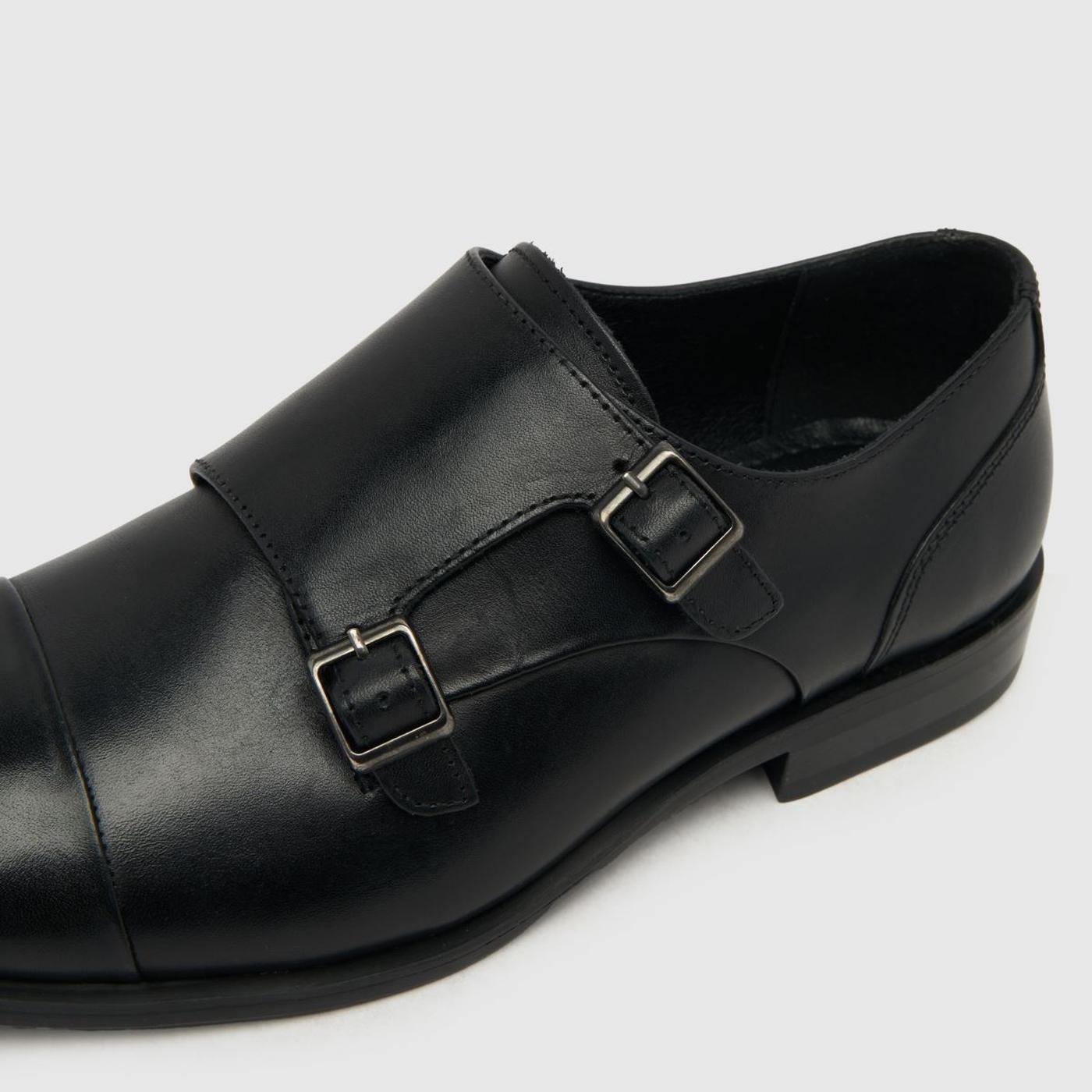 Rossa Leather Monk in Black