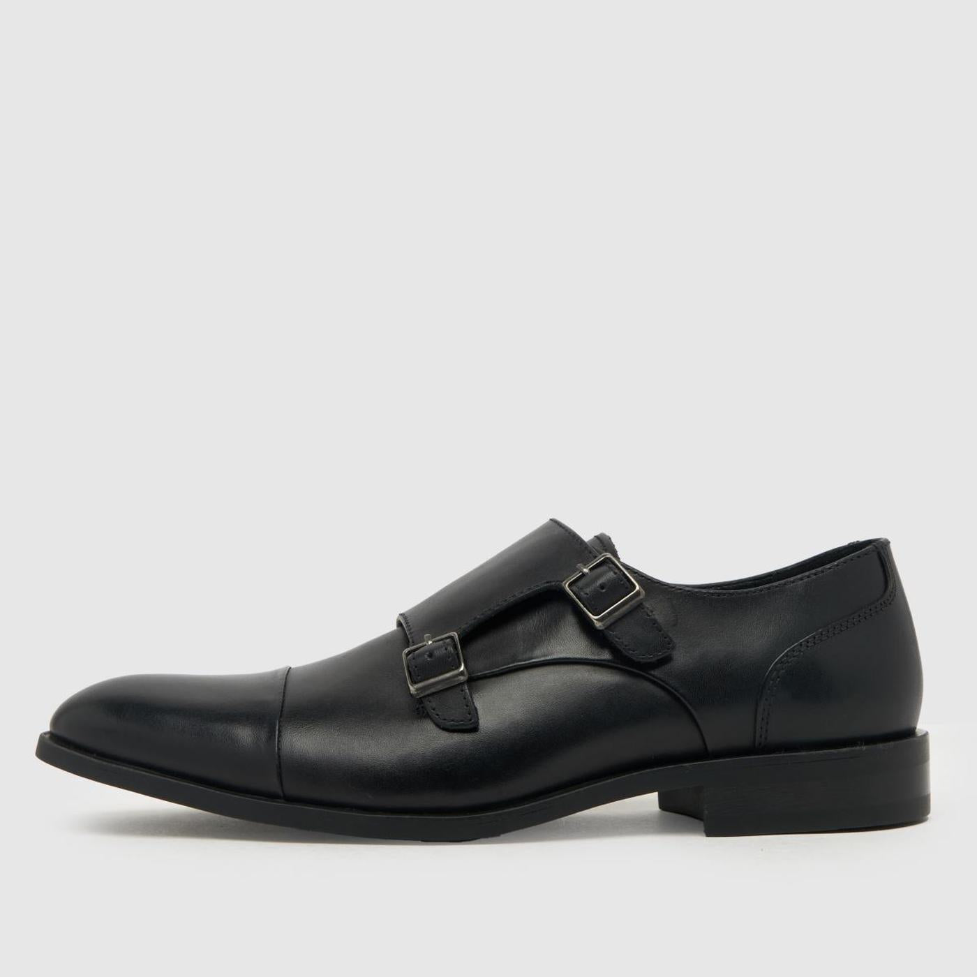 Rossa Leather Monk in Black
