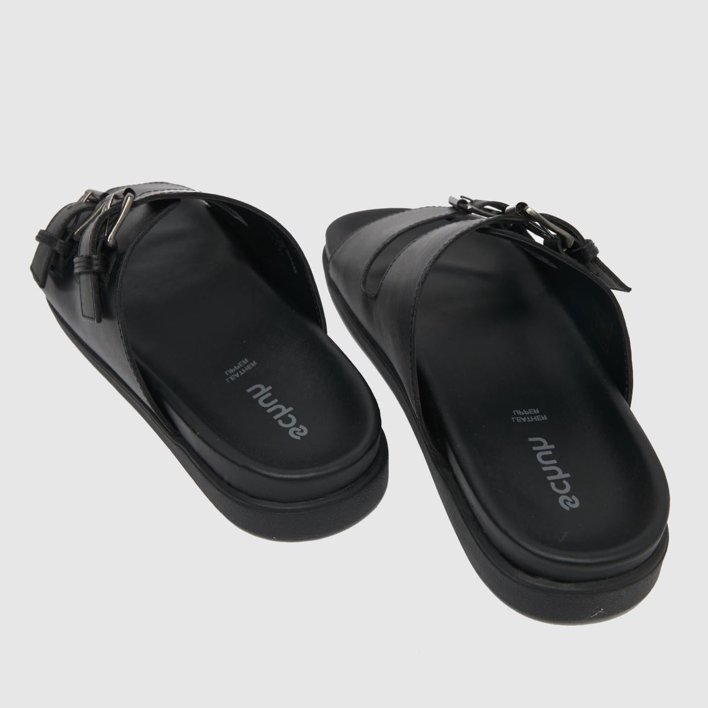 Sami Leather Footbed in Black