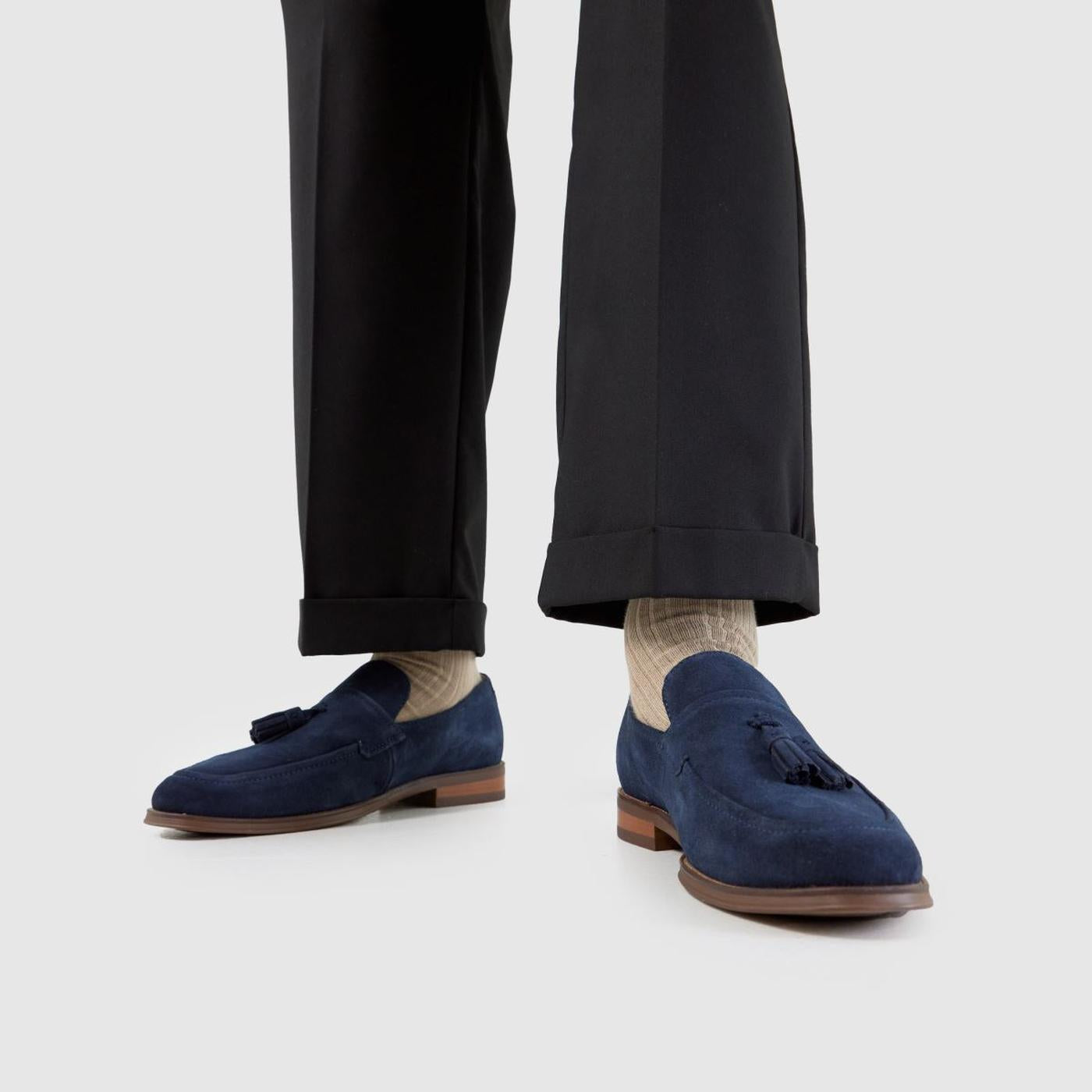 Ronen Suede Loafer in Navy