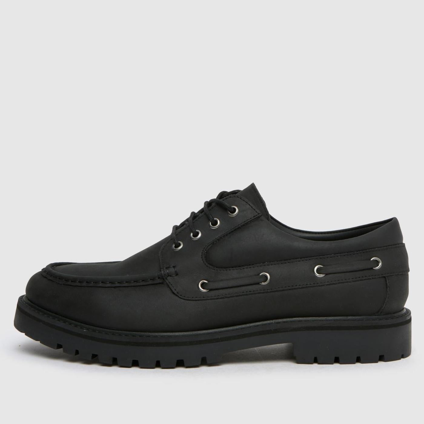Patrick Leather Lace-Up in Black
