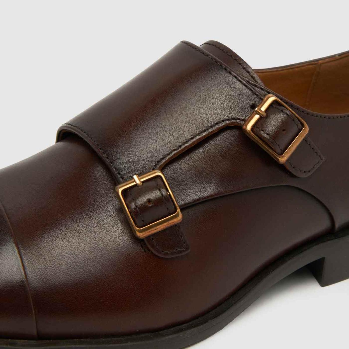 Rossa Leather Monk in Brown