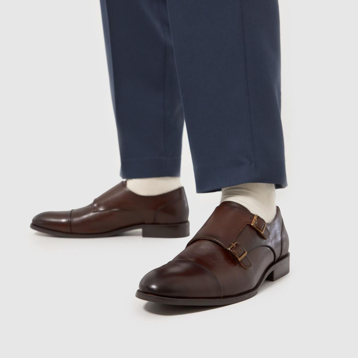 Rossa Leather Monk in Brown