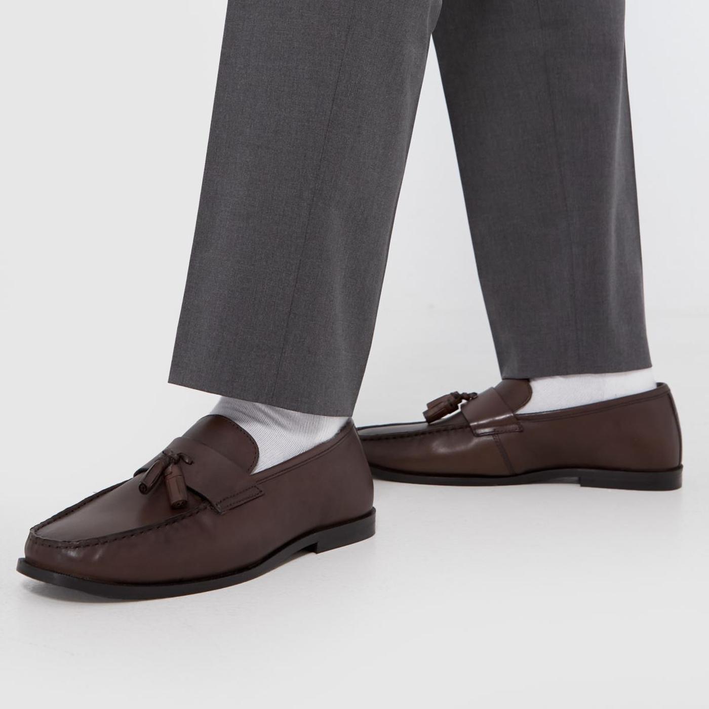 Rich Square Toe Loafer in Brown
