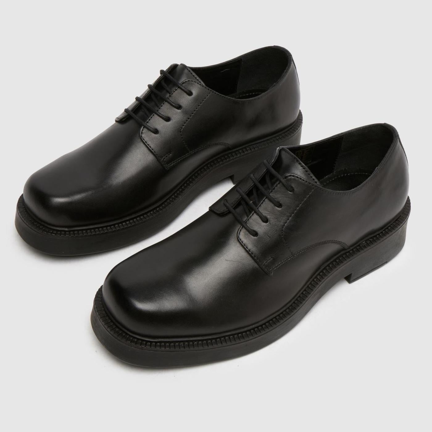 Micah Leather Lace Up in Black