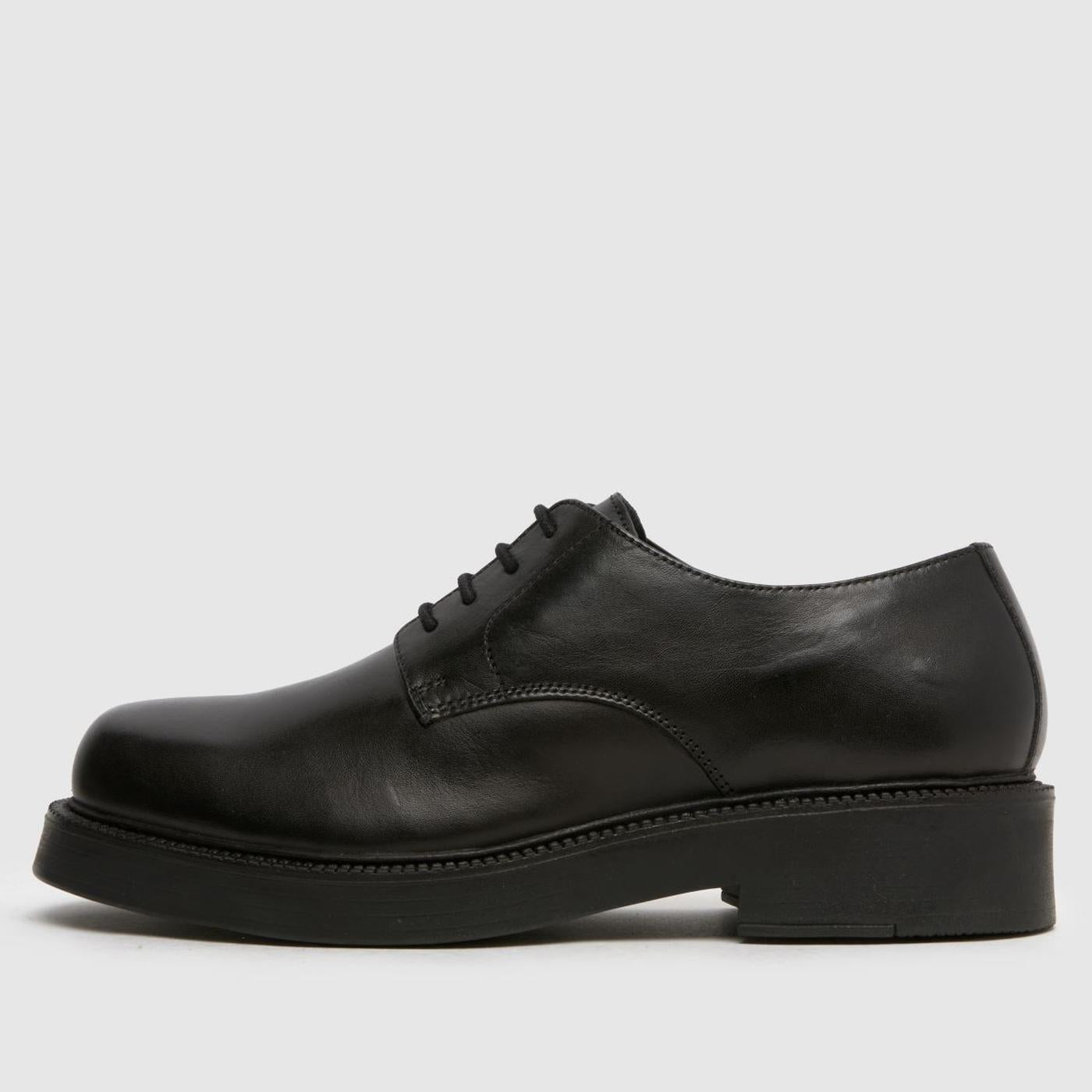 Micah Leather Lace Up in Black
