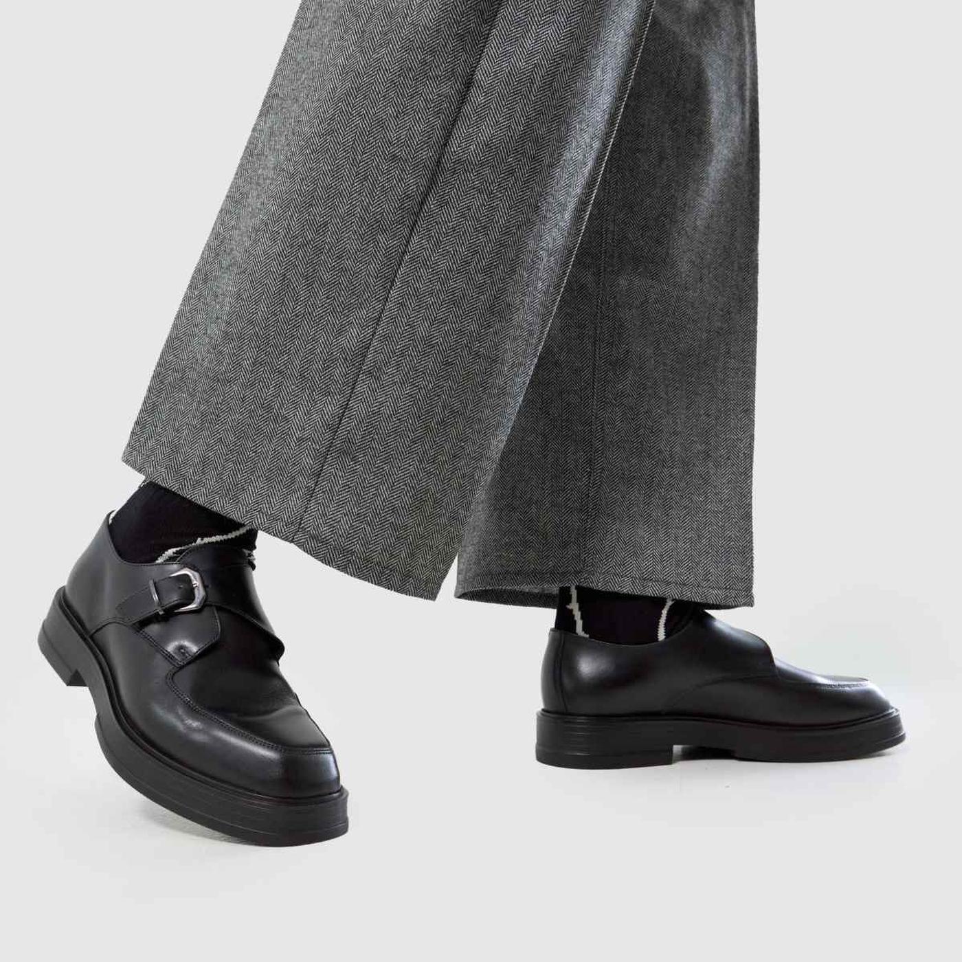 Rocco Leather Monk in Black