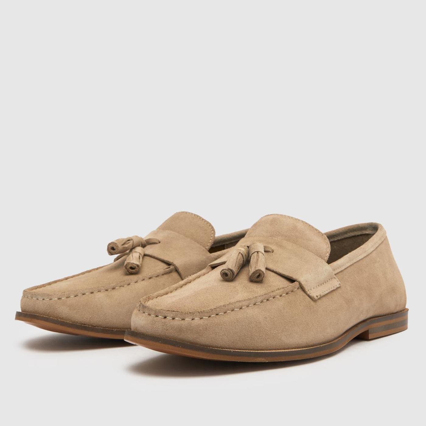 Rich Square Toe Loafer in Stone