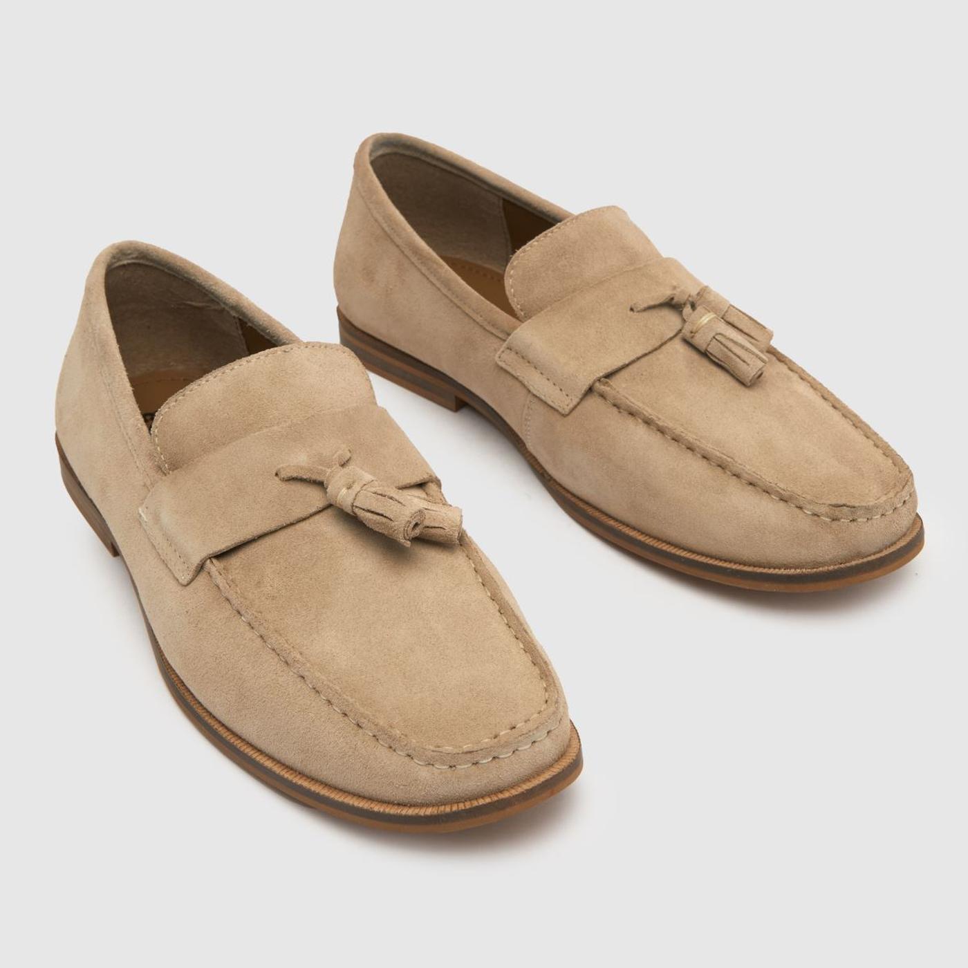 Rich Square Toe Loafer in Stone