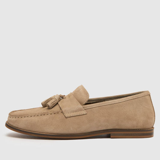 Rich Square Toe Loafer in Stone
