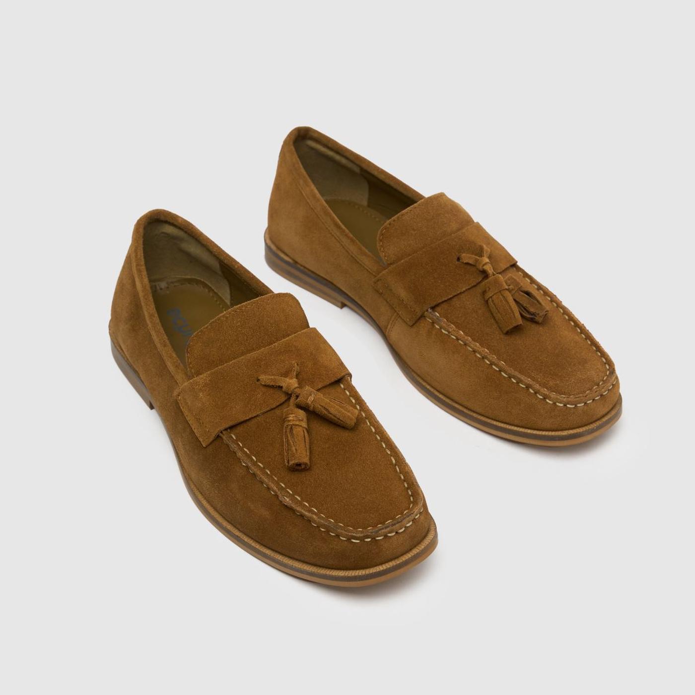 Rich Square Toe Loafer in Tan