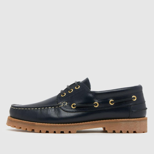 Princeton Leather Boat in Navy
