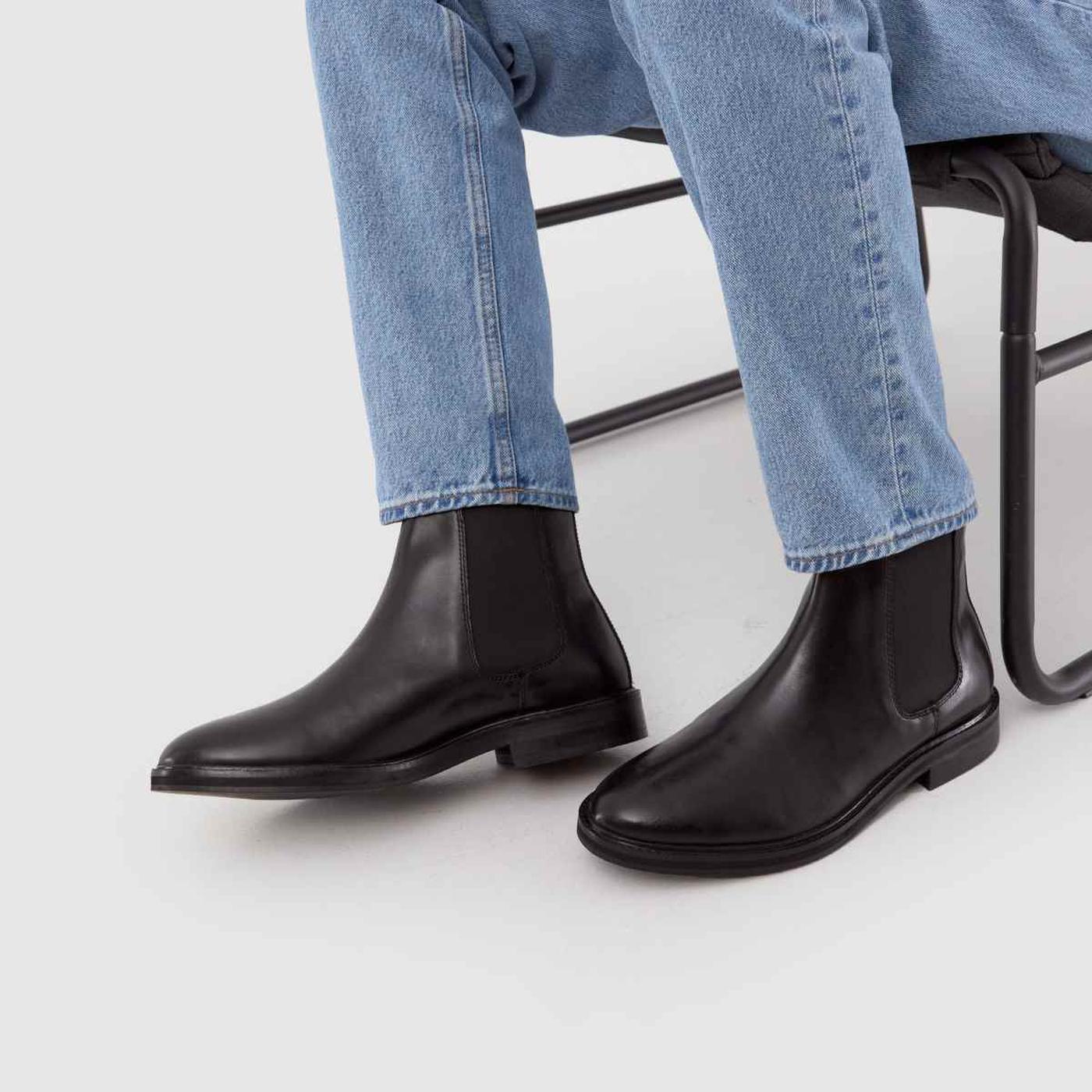 Dante Leather Chelsea in Black