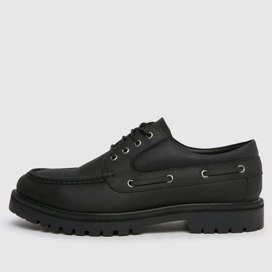 Patrick Leather Lace-Up in Black