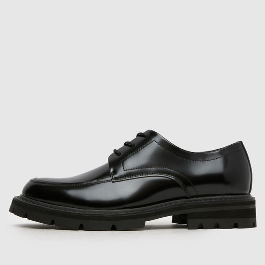 Pascal Leather Lace Up in Black